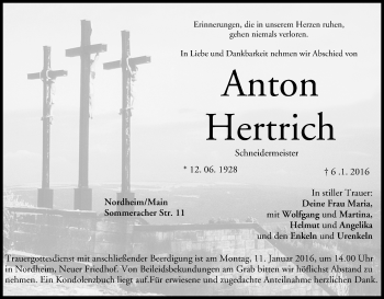Anzeige von Anton Hertrich von MGO