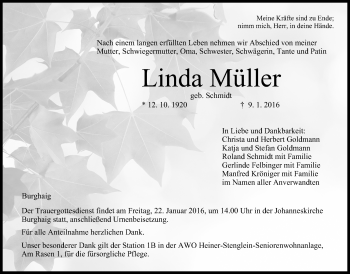 Anzeige von Linda Müller von MGO