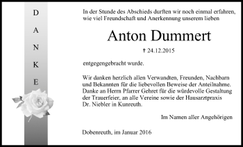 Anzeige von Anton Dummert von MGO