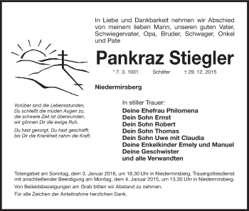 Anzeige von Pankraz Stiegler von MGO
