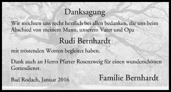 Anzeige von Rudi Bernhardt von MGO