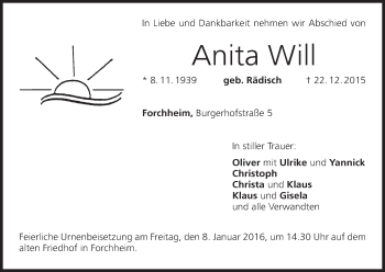 Anzeige von Anita Will von MGO