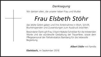 Anzeige von Elsbeth Stöhr von MGO
