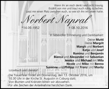 Anzeige von Norbert Napral von MGO