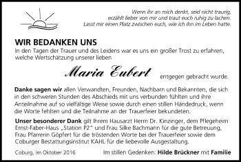 Anzeige von Maria Eubert von MGO