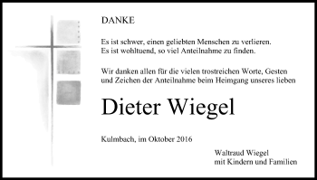 Anzeige von Dieter Wiegel von MGO
