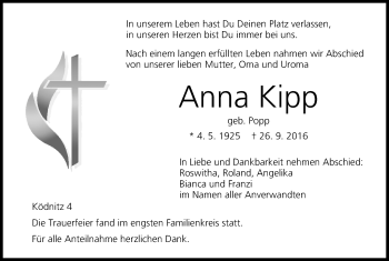 Anzeige von Anna Kipp von MGO