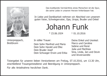 Anzeige von Johann Funk von MGO