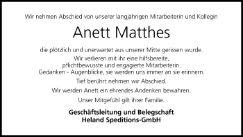 Anzeige von Anett Matthes von MGO
