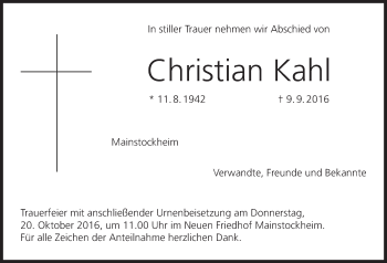 Anzeige von Christian Kahl von MGO