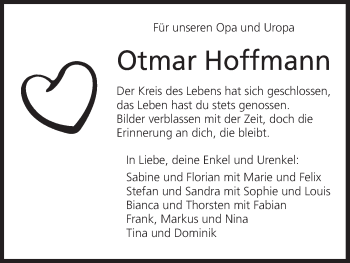 Anzeige von Otmar Hoffmann von MGO