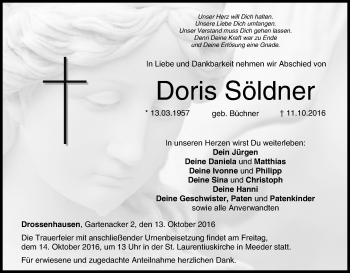 Anzeige von Doris Söldner von MGO