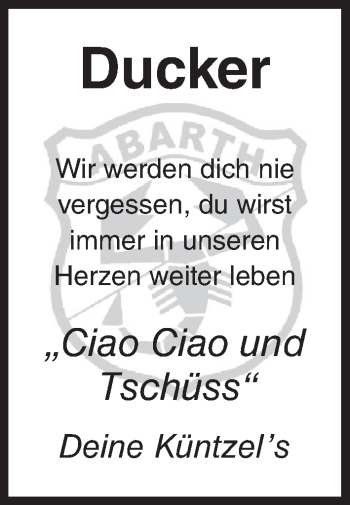 Anzeige von Ducker  von MGO