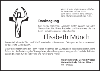 Anzeige von Elisabeth Münch von MGO