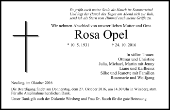 Anzeige von Rosa Opel von MGO