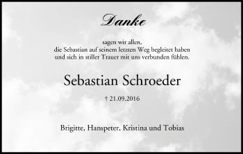 Anzeige von Sebastian Schroeder von MGO