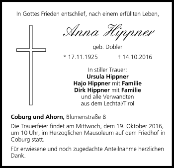 Anzeige von Anna Hippner von MGO