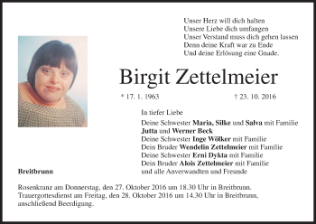 Anzeige von Birgit Zettelmeier von MGO