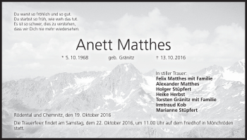 Anzeige von Anett Matthes von MGO