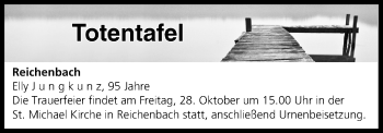 Anzeige von Totentafel vom 27.10.2016 von MGO