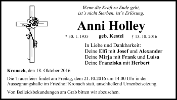 Anzeige von Anni Holley von MGO
