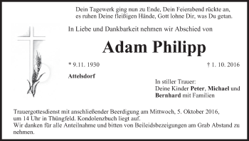 Anzeige von Adam Philipp von MGO