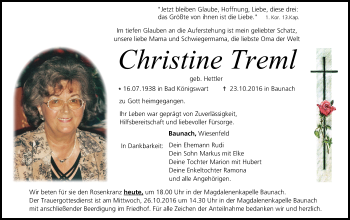 Anzeige von Christine Treml von MGO