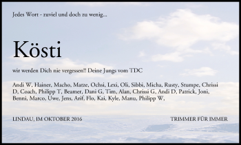 Anzeige von Kösti  von MGO