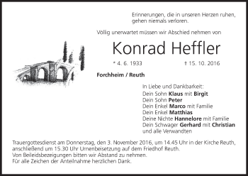 Anzeige von Konrad Heffler von MGO