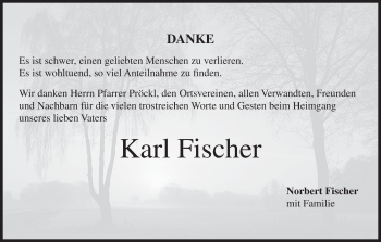 Anzeige von Karl Fischer von MGO
