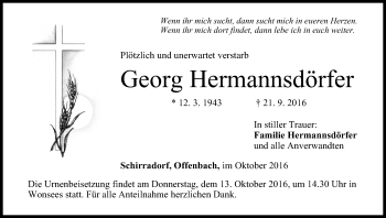 Anzeige von Georg Hermannsdörfer von MGO