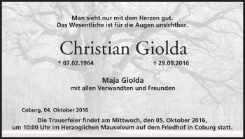 Anzeige von Christian Giolda von MGO
