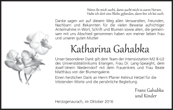 Anzeige von Katharina Gahabka von MGO