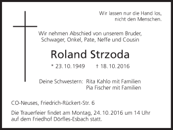Anzeige von Roland Strzoda von MGO