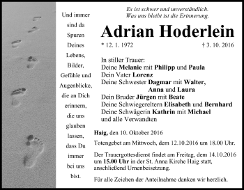 Anzeige von Adrian Hoderlein von MGO