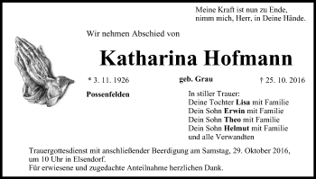 Anzeige von Katharina Hofmann von MGO