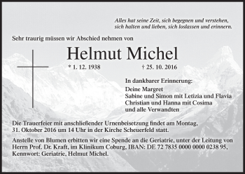 Anzeige von Helmut Michel von MGO