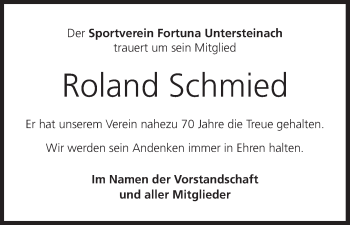 Anzeige von Roland Schmied von MGO