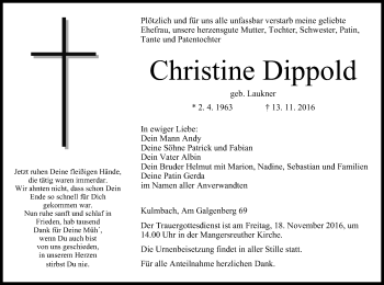 Anzeige von Christine Dippold von MGO