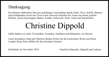 Anzeige von Christine Dippold von MGO