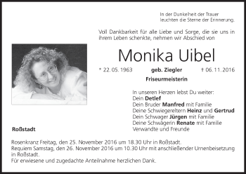 Anzeige von Monika Uibel von MGO