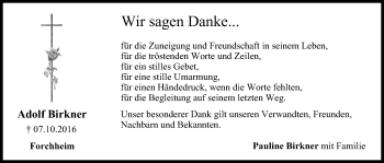Anzeige von Adolf Birkner von MGO