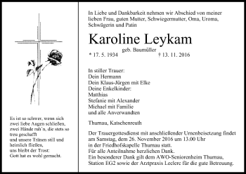 Anzeige von Karoline Leykam von MGO
