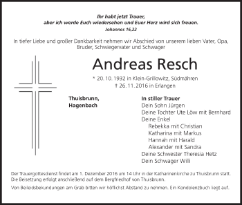 Anzeige von Andreas Resch von MGO