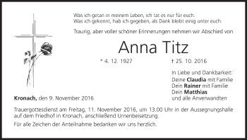 Anzeige von Anna Titz von MGO