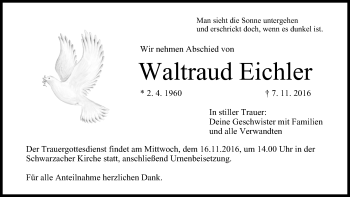 Anzeige von Waltraud Eichler von MGO