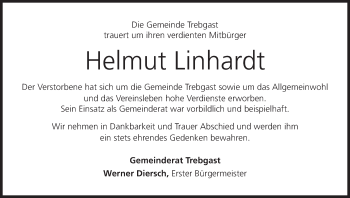 Anzeige von Helmut Linhardt von MGO
