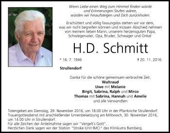 Anzeige von H. D. Schmitt von MGO