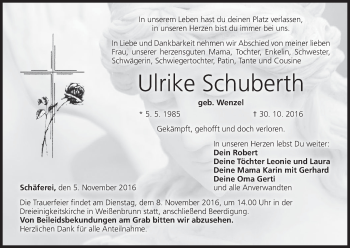 Anzeige von Ulrike Schuberth von MGO