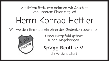 Anzeige von Konrad Heffler von MGO